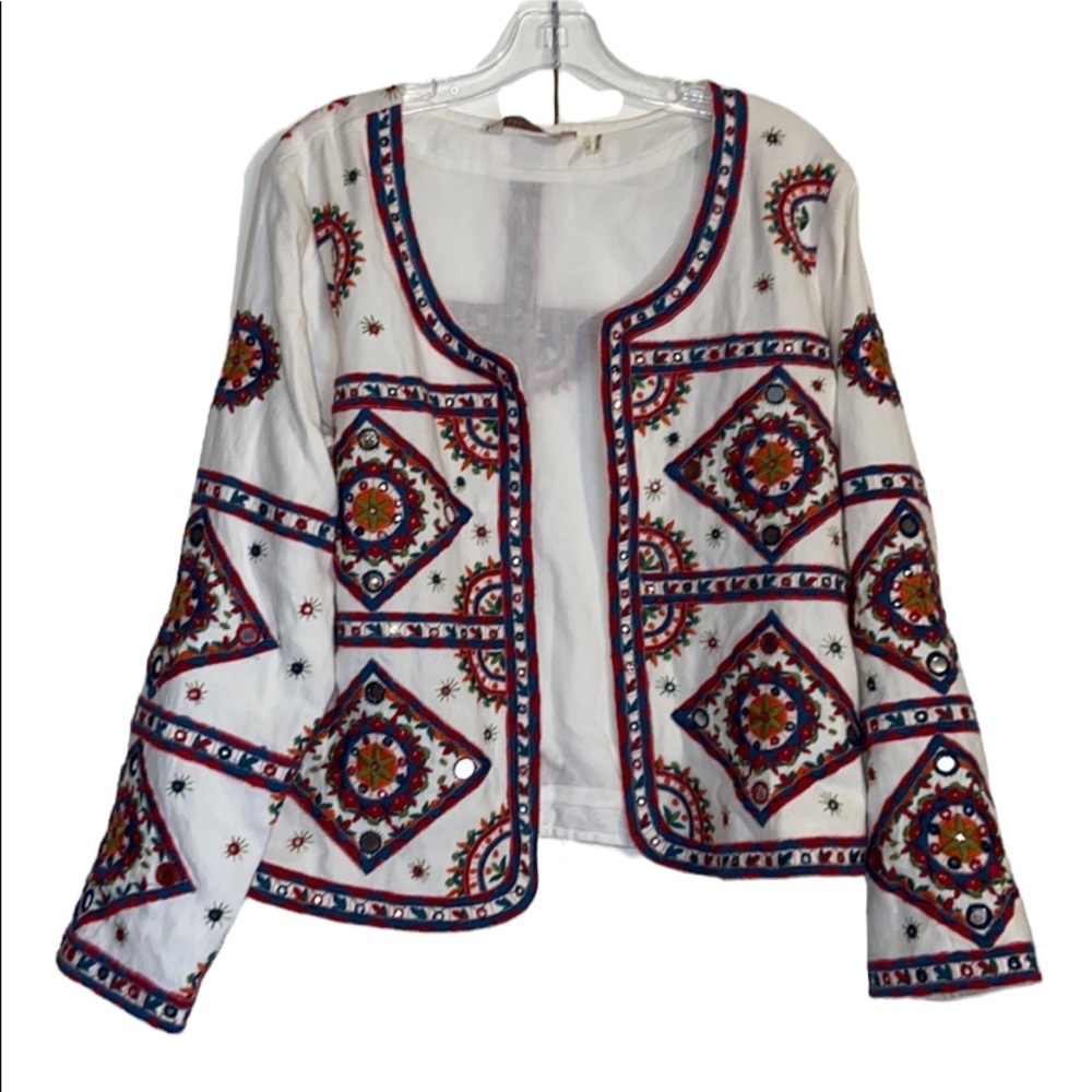Soft Surroundings • Ixtapa Embroidered Jacket Size Medium